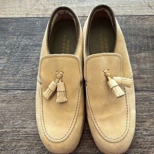 Hush Puppies Tan Suede Tassel Loafers -7 Y2K